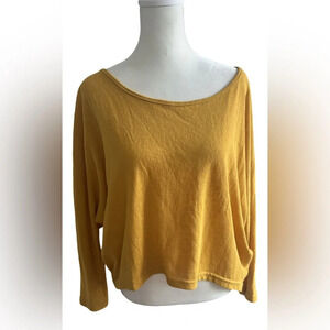 Cupshe Mustard Yellow High Low Top Size Medium
